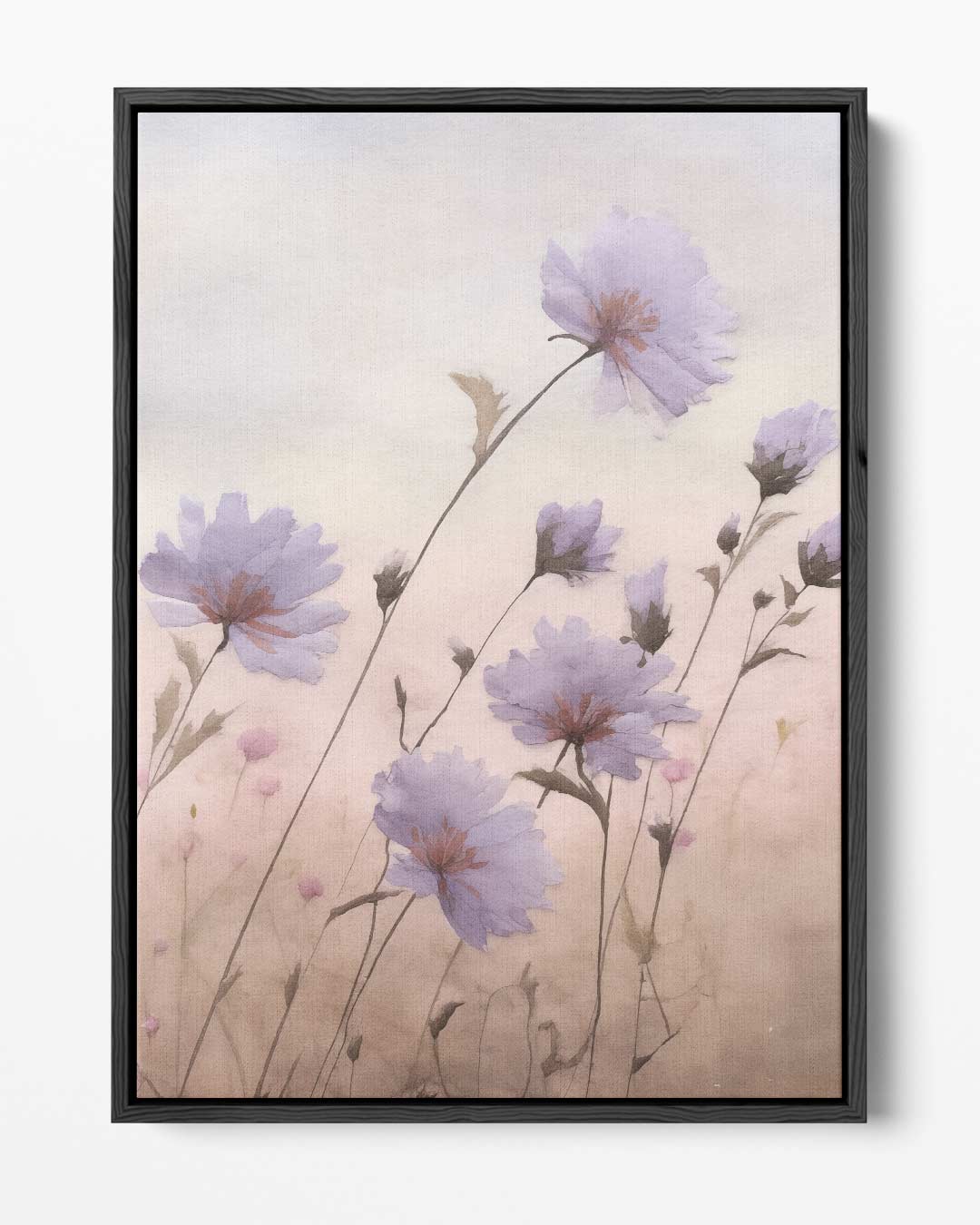 Zacht Lila Bloemenveld Kunstwerk-canvas-dibond-plexiglas-wanddecoratie-WallArtistic