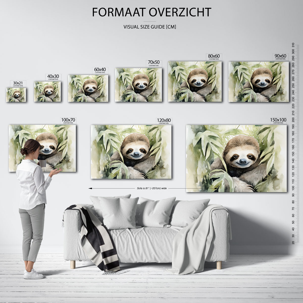Lui dier tussen bladeren Poster