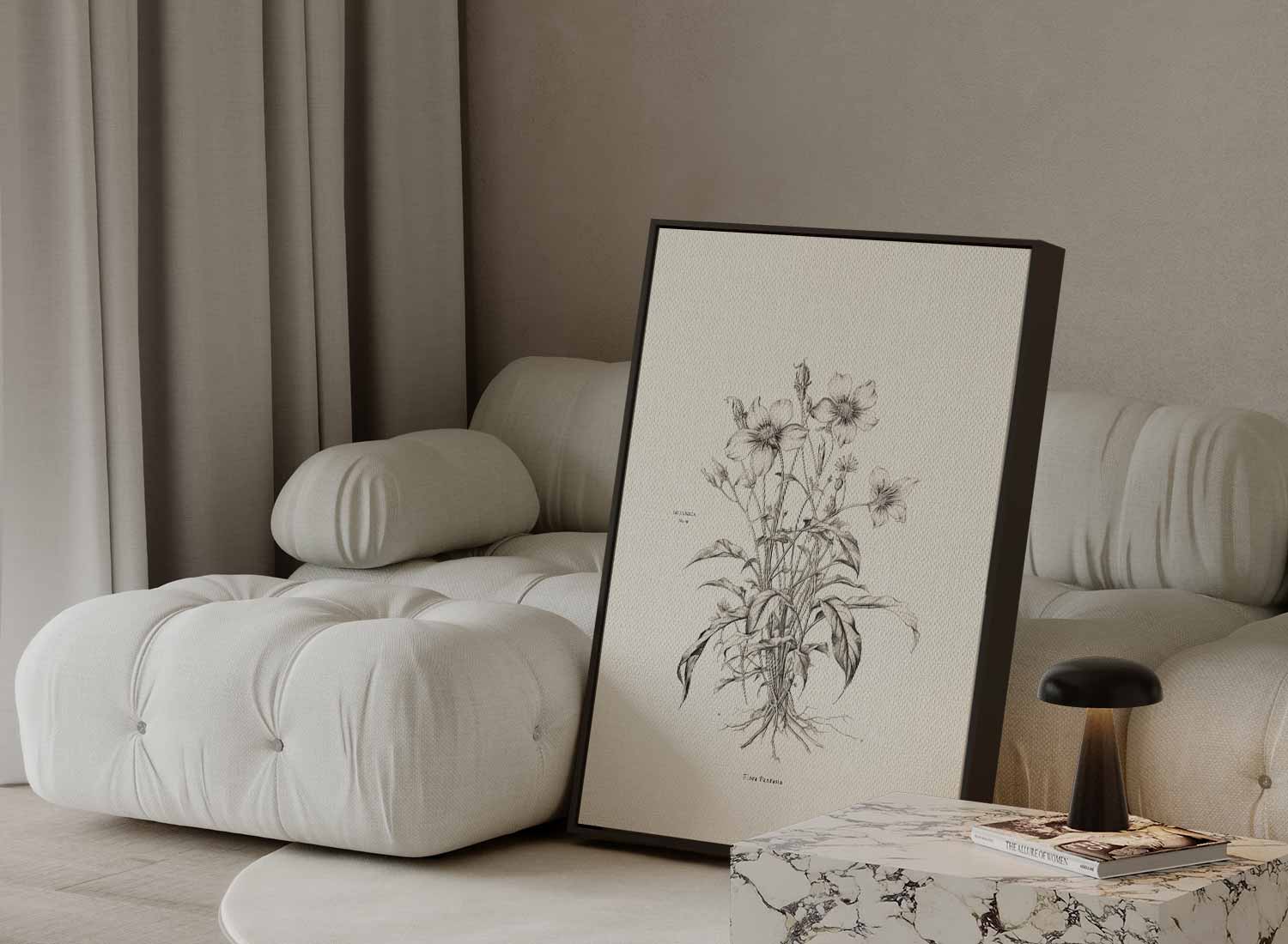 Botanische Bloemenpracht Kunstwerk-canvas-dibond-plexiglas-wanddecoratie-WallArtistic