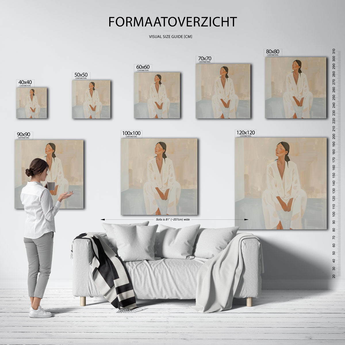 Zittende vrouw Poster
