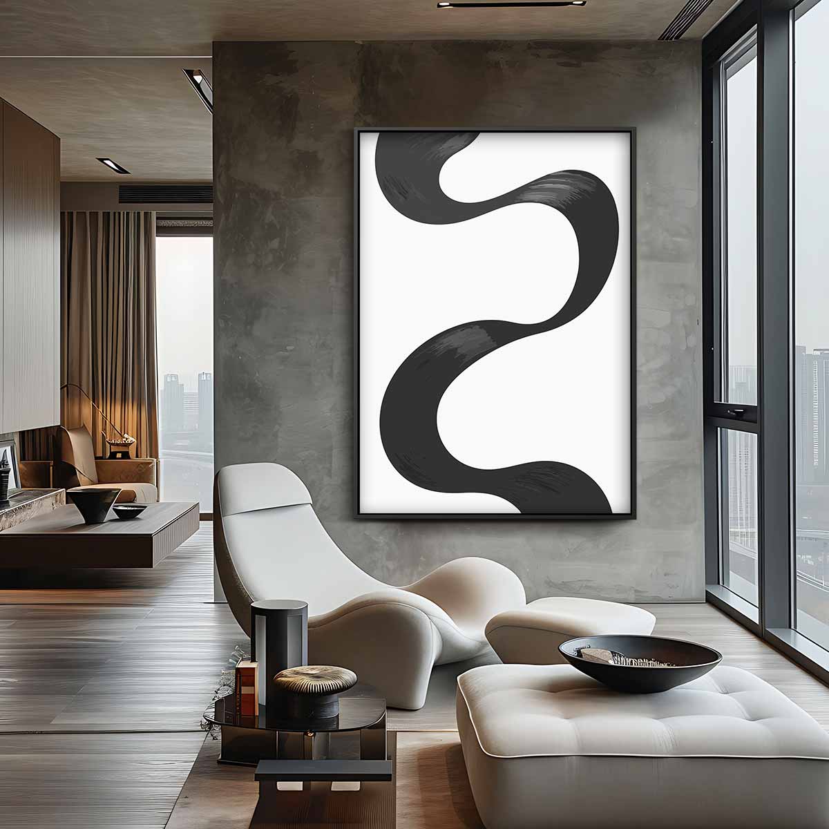 Golvende Stroom Kunstwerk-canvas-dibond-plexiglas-wanddecoratie-WallArtistic
