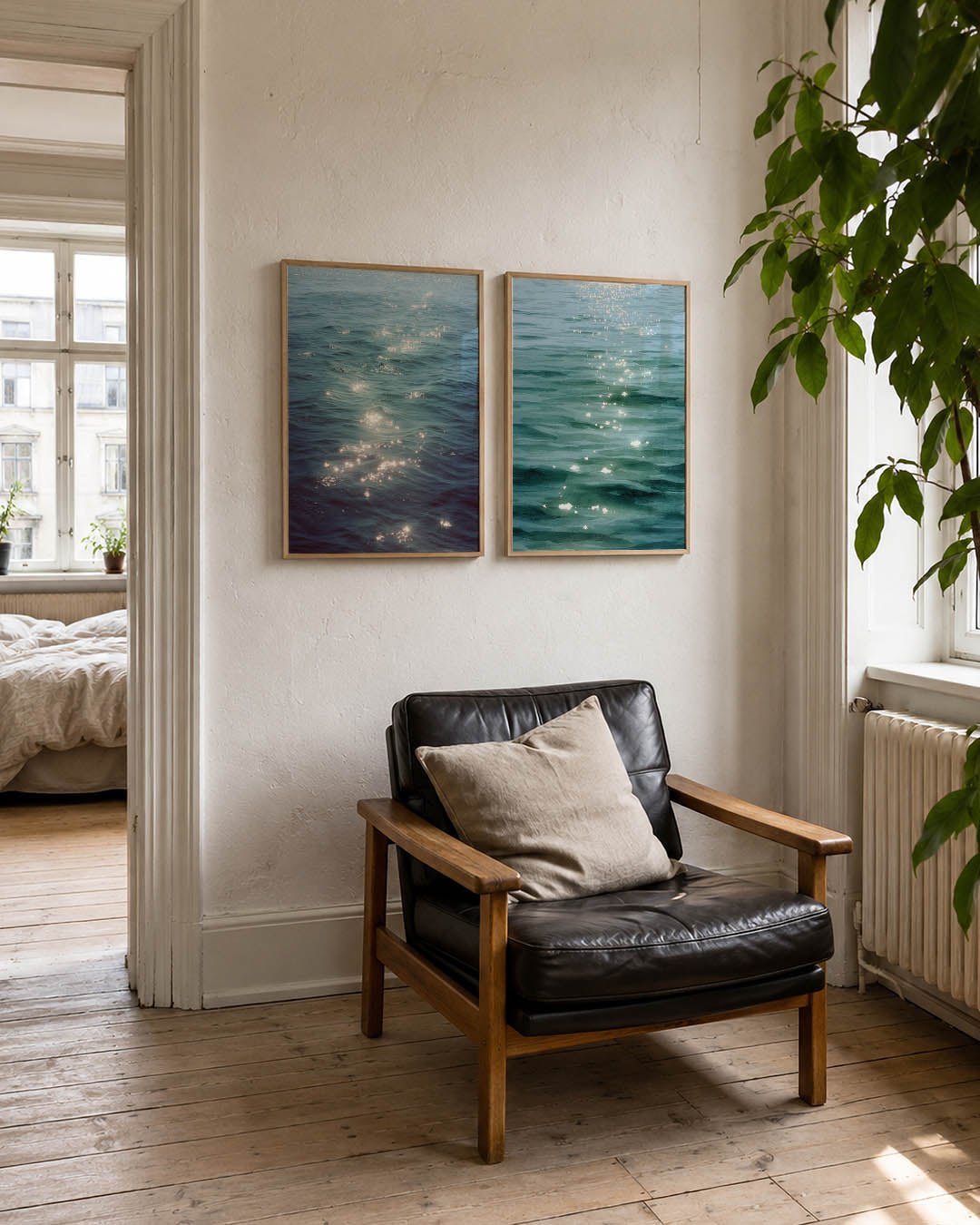 Sprankelend wateroppervlak Posterset