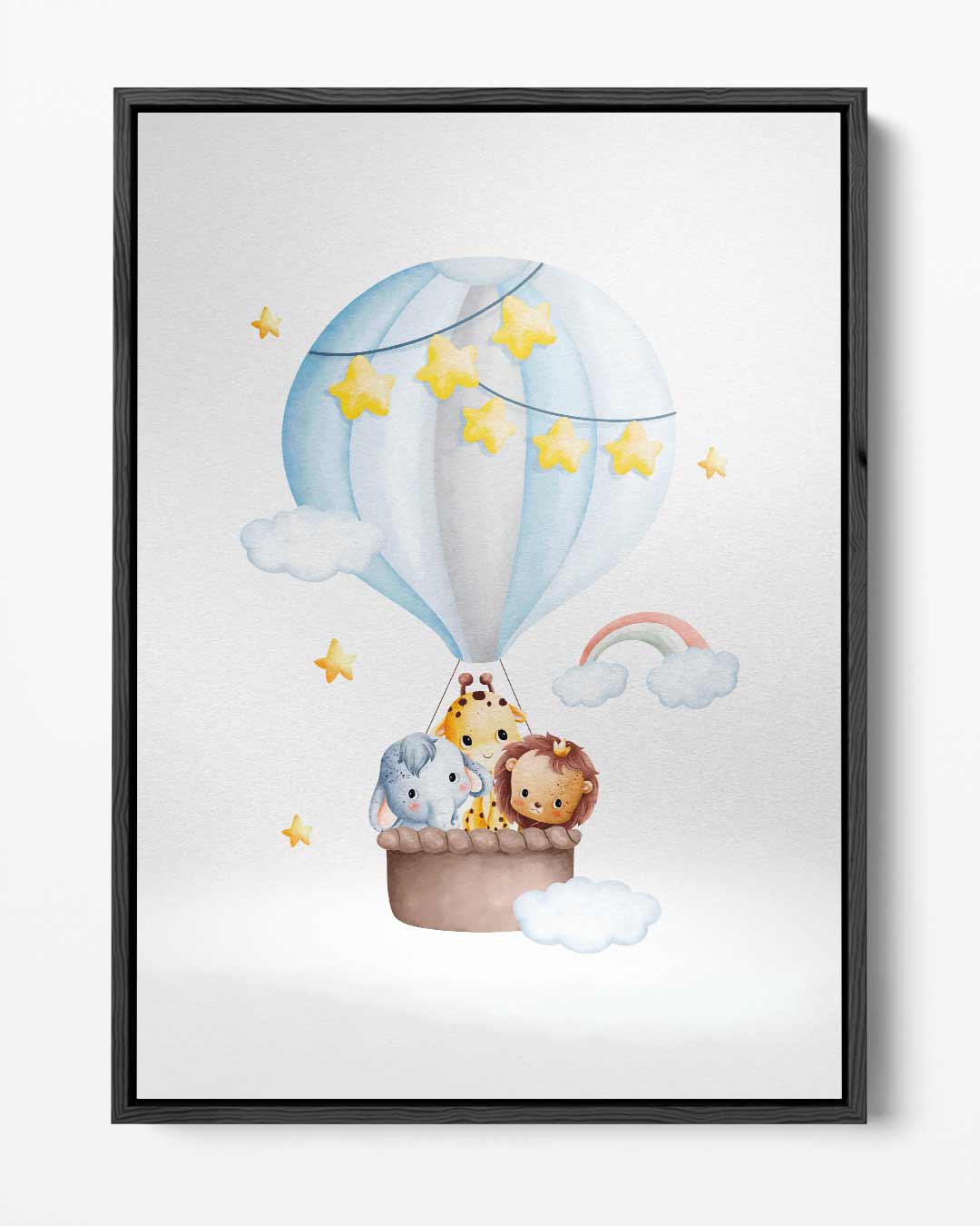 Luchtballon Avontuur met Dieren Kunstwerk-canvas-dibond-plexiglas-wanddecoratie-WallArtistic