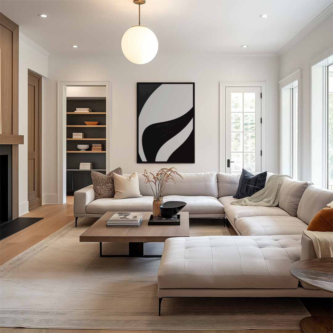 Golvende Yin-Yang Kunstwerk-canvas-dibond-plexiglas-wanddecoratie-WallArtistic