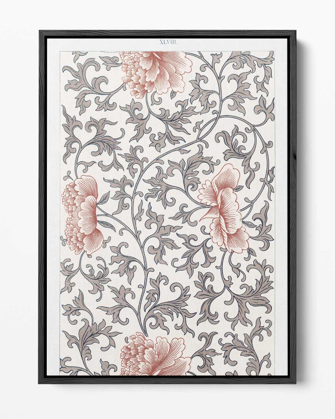 Bloemstijl Patroon Kunstwerk Kunstwerk-canvas-dibond-plexiglas-wanddecoratie-WallArtistic