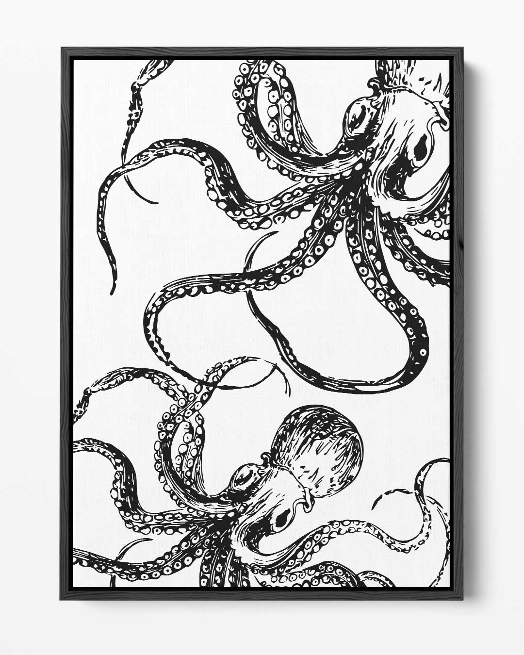 Mystieke Octopus Illustratie Kunstwerk-canvas-dibond-plexiglas-wanddecoratie-WallArtistic