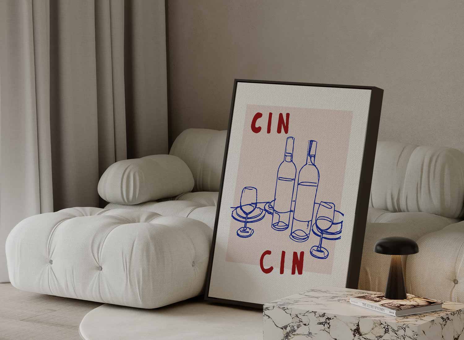 Wijntoast Illustratie Kunstwerk-canvas-dibond-plexiglas-wanddecoratie-WallArtistic