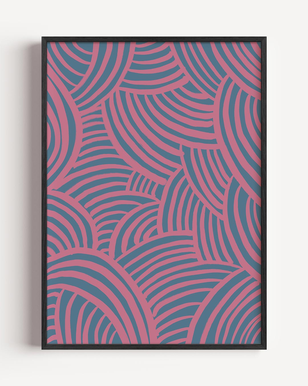 Kleurrijke Abstracte Strepenposter-WallArtistic