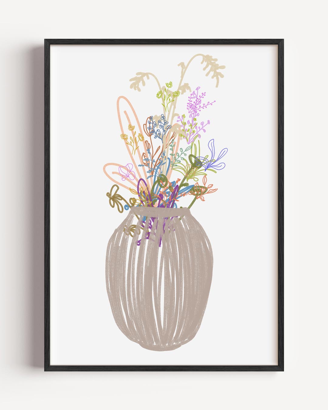 Schilderachtige bloemenpracht in vaas Poster-WallArtistic