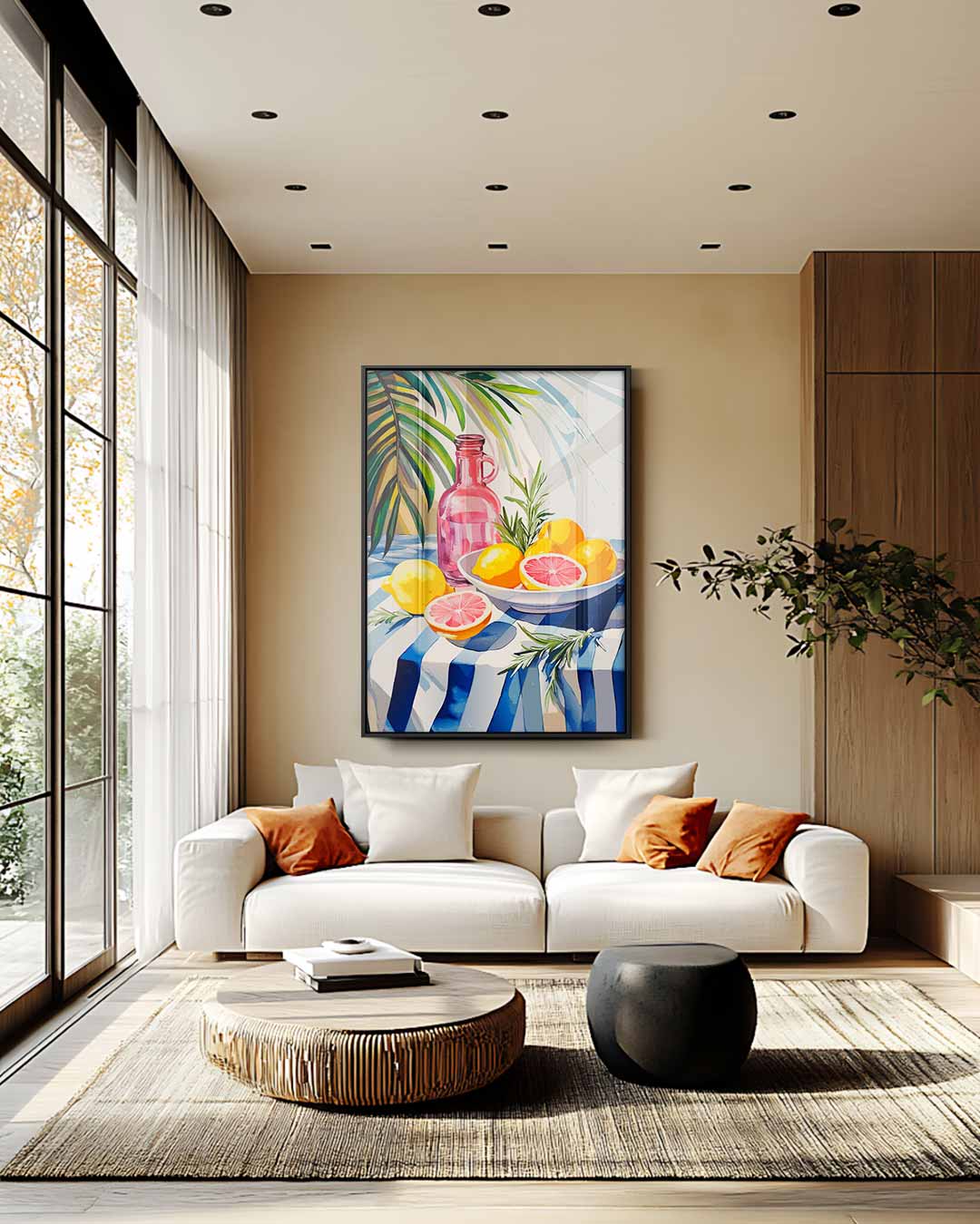 Zomerse Citrus Escapade Kunstwerk-canvas-dibond-plexiglas-wanddecoratie-WallArtistic