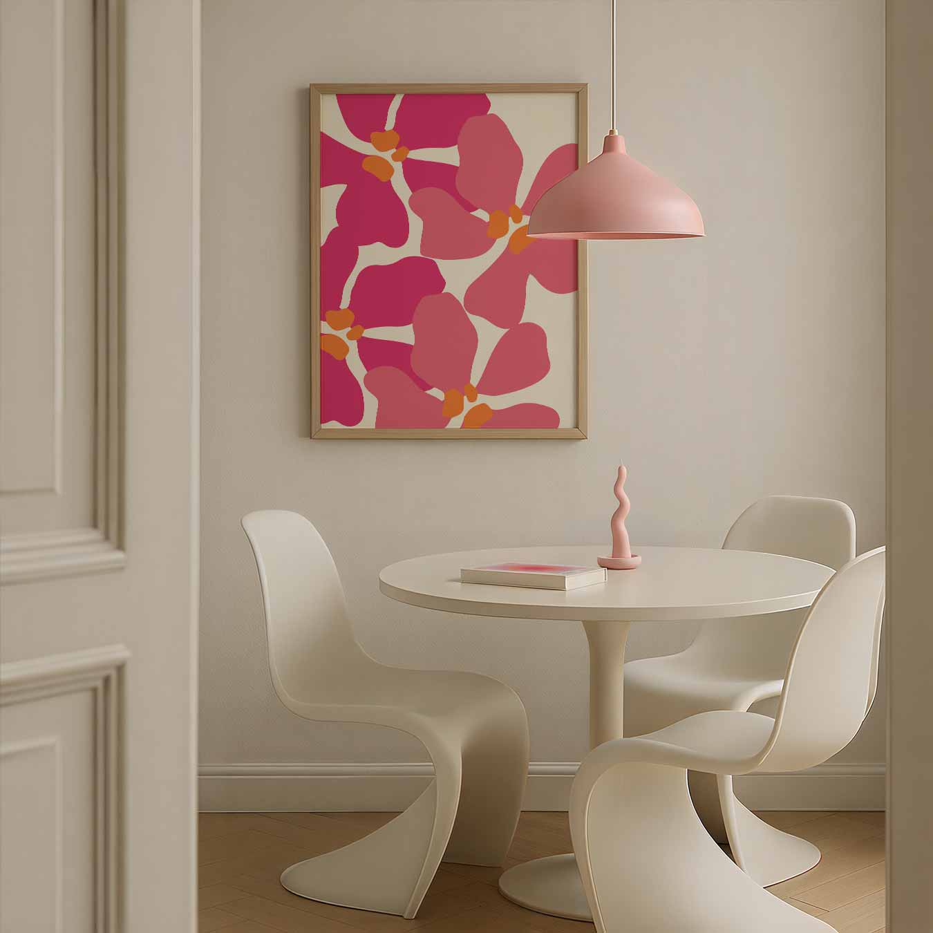 Bloemrijke Roze Droom Poster