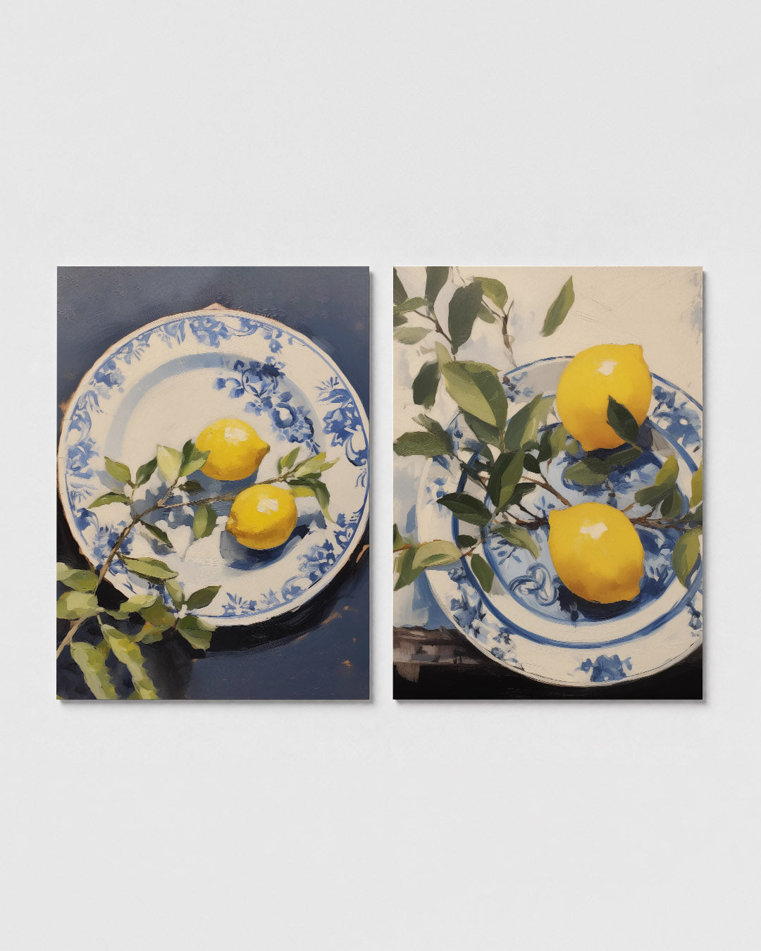 Citroen en blauw Posterset