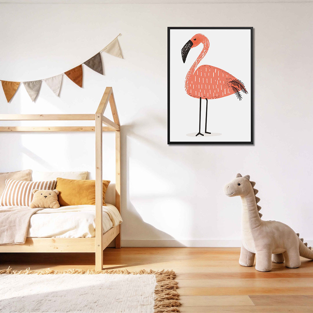 Flamingo illustratie Kunstwerk