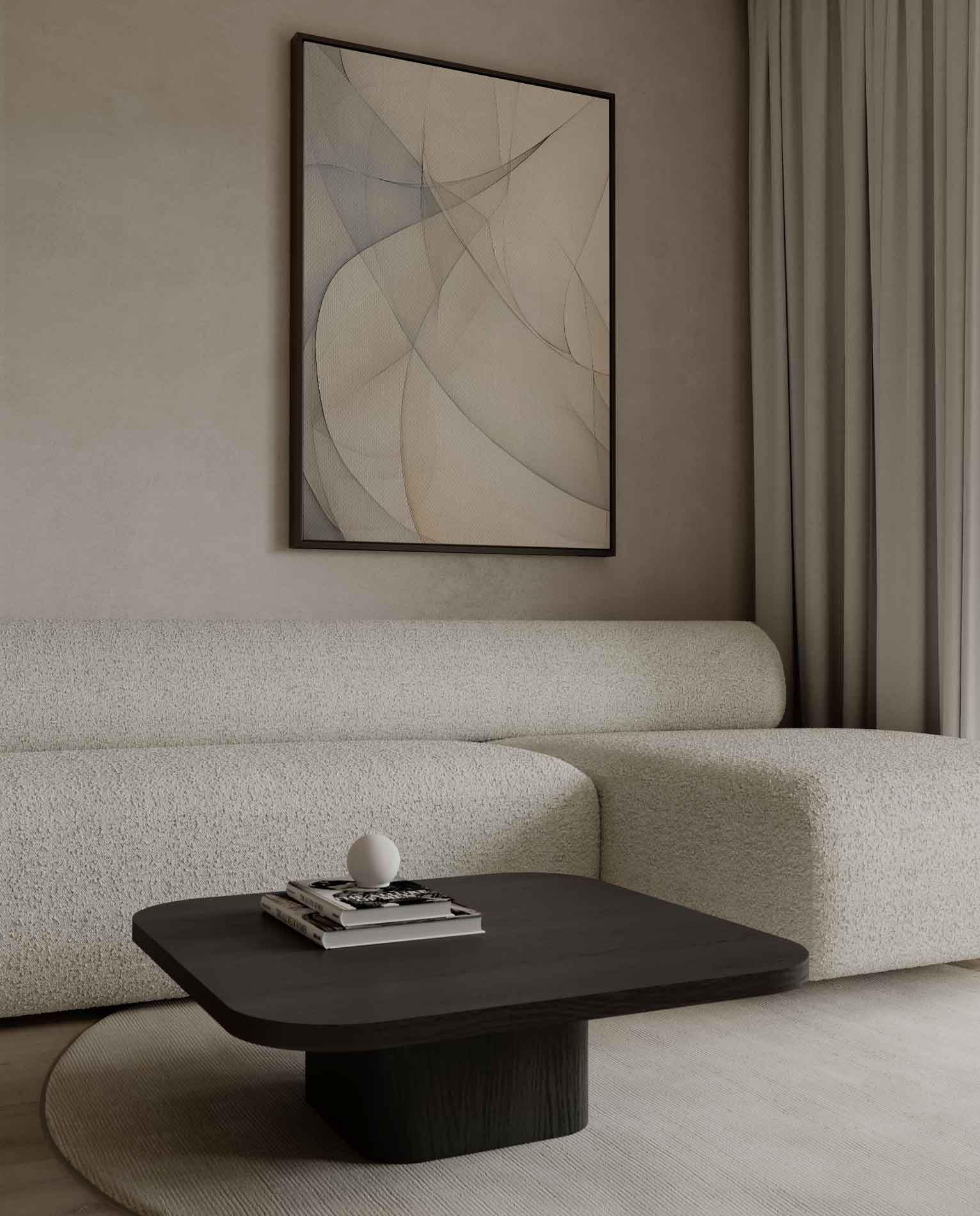 Zachte Lijnen Symfonie Kunstwerk-canvas-dibond-plexiglas-wanddecoratie-WallArtistic