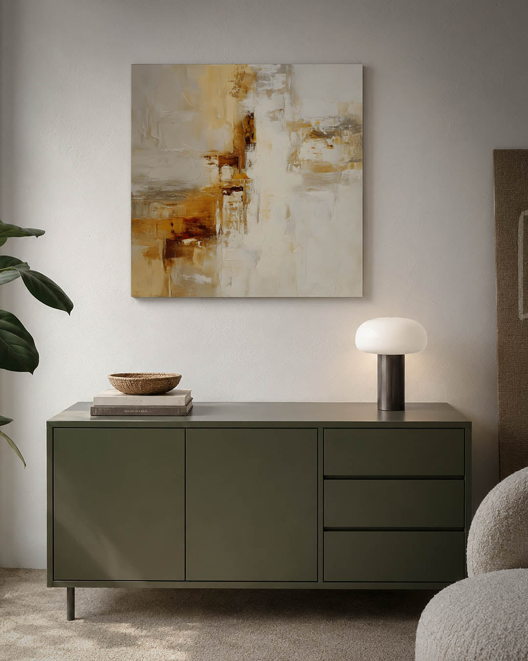 Gelaagde kleurencompositie Kunstwerk
