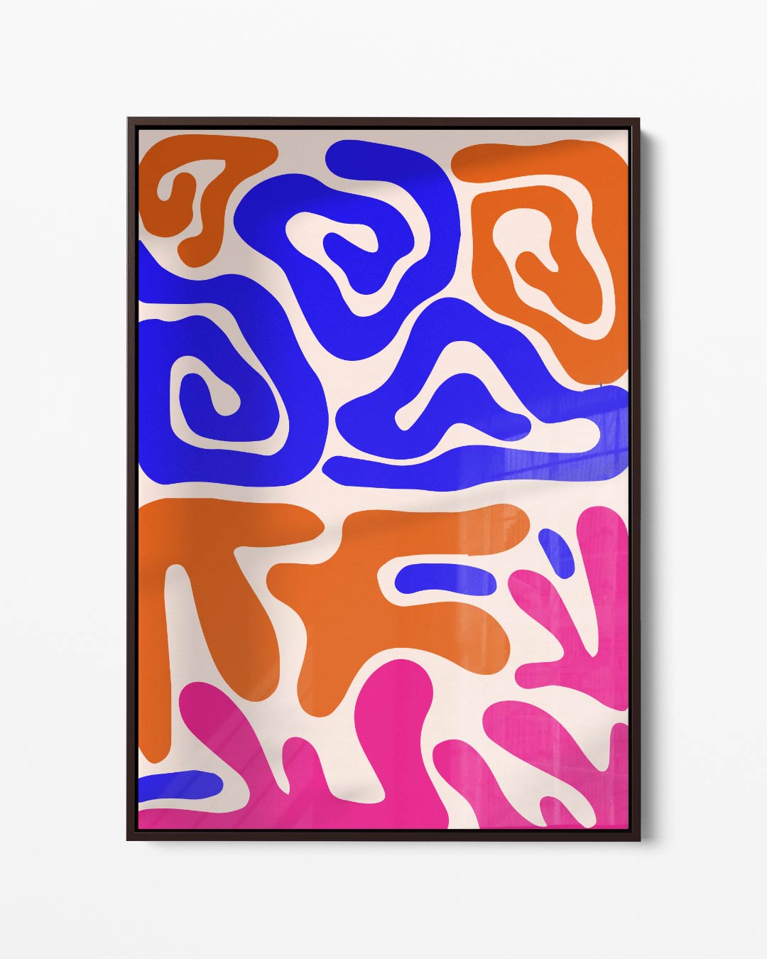 Kleurrijke Vormenexplosie Kunstwerk-canvas-dibond-plexiglas-wanddecoratie-WallArtistic