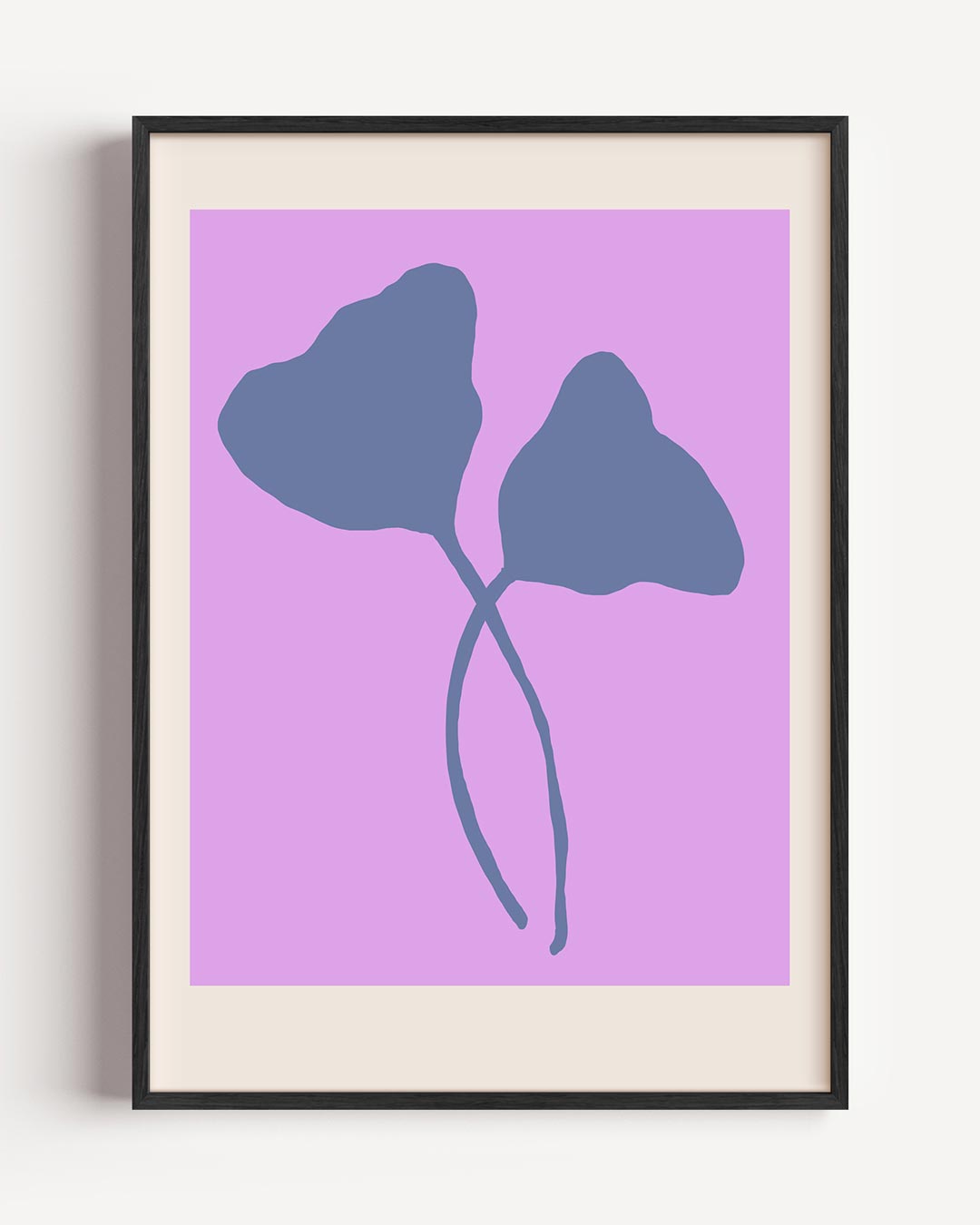 Botanische Schildering in Stijlvol Paars Poster-WallArtistic