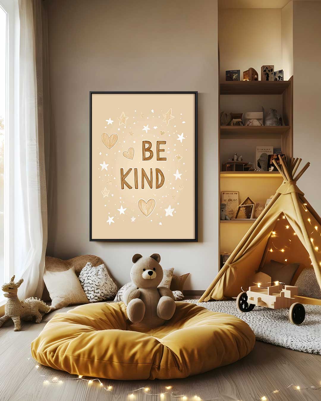 Be Kind Poster Kunstwerk-canvas-dibond-plexiglas-wanddecoratie-WallArtistic