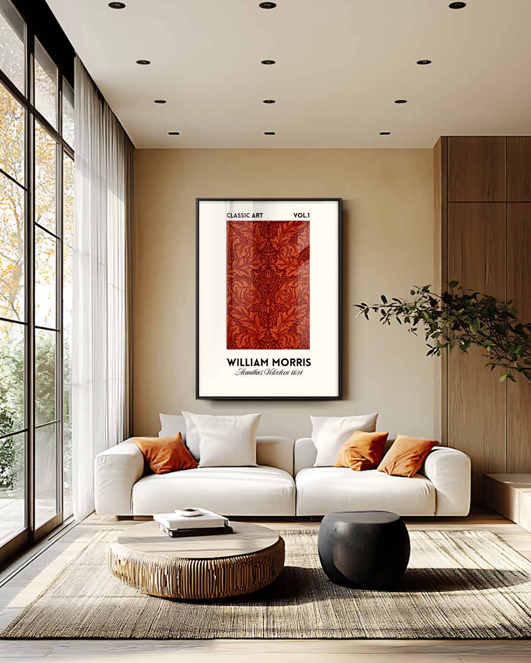 Klassieke Acanthus Print Kunstwerk-canvas-dibond-plexiglas-wanddecoratie-WallArtistic