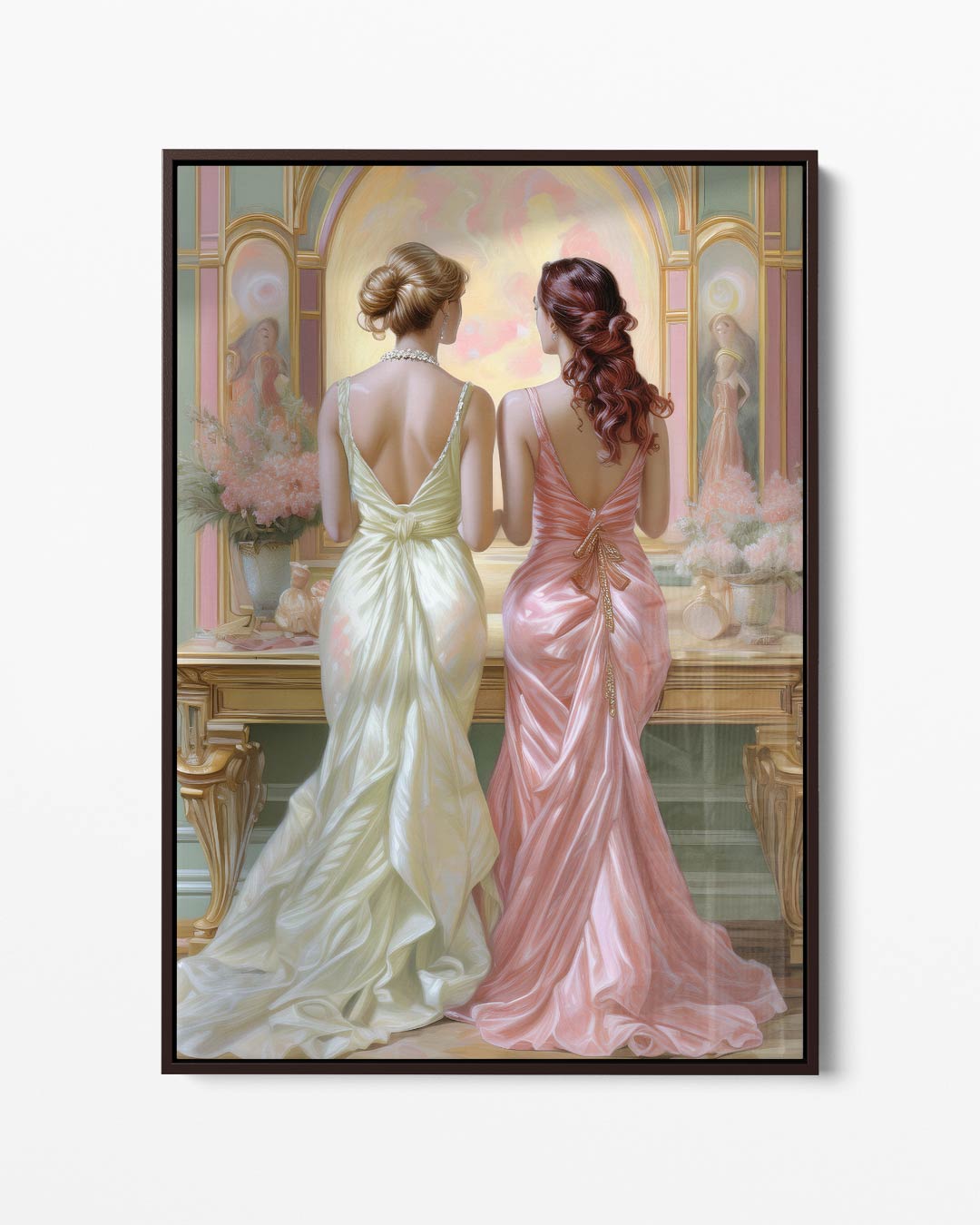 Elegante Avond in Pastel Kunstwerk-canvas-dibond-plexiglas-wanddecoratie-WallArtistic