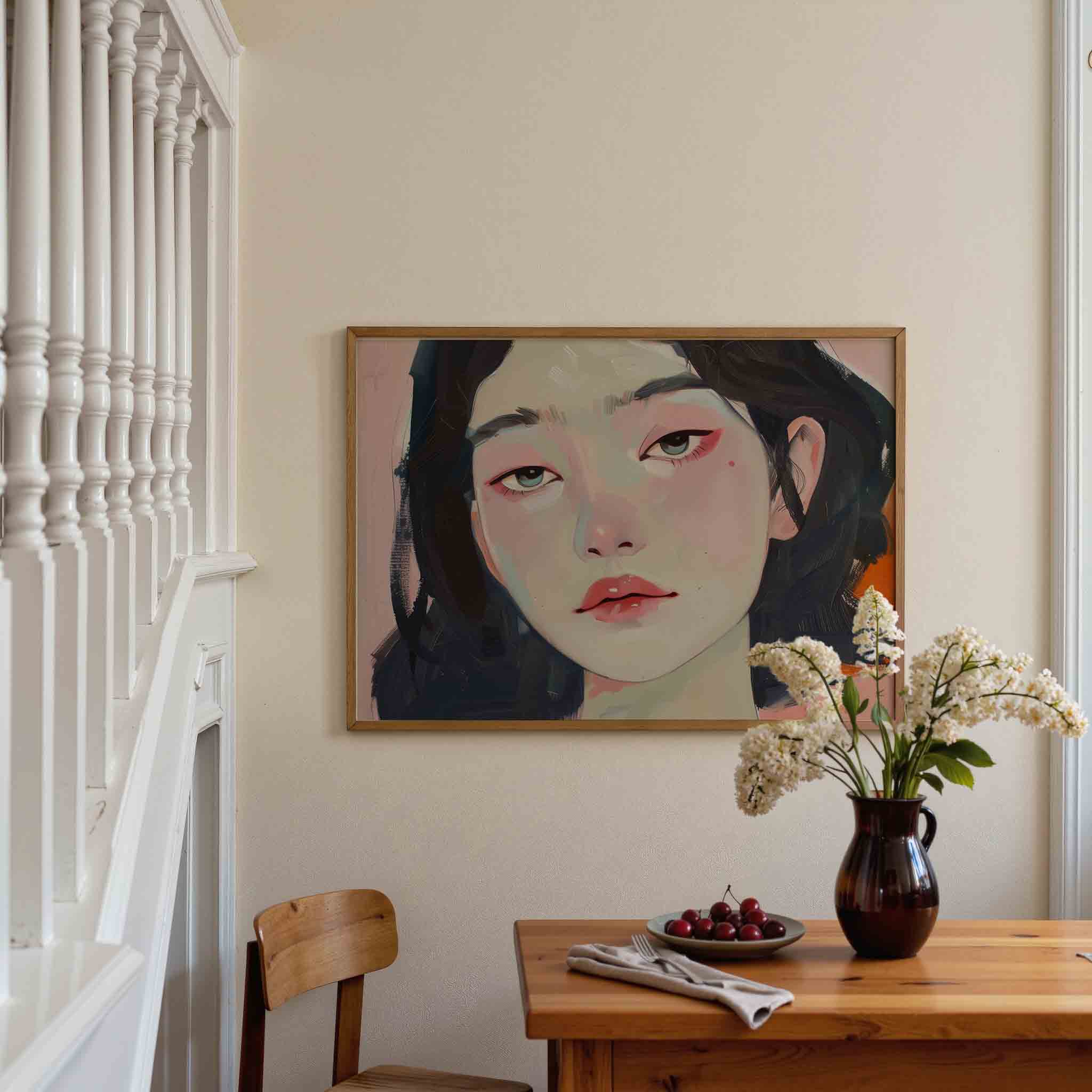 Portret van vrouw Poster