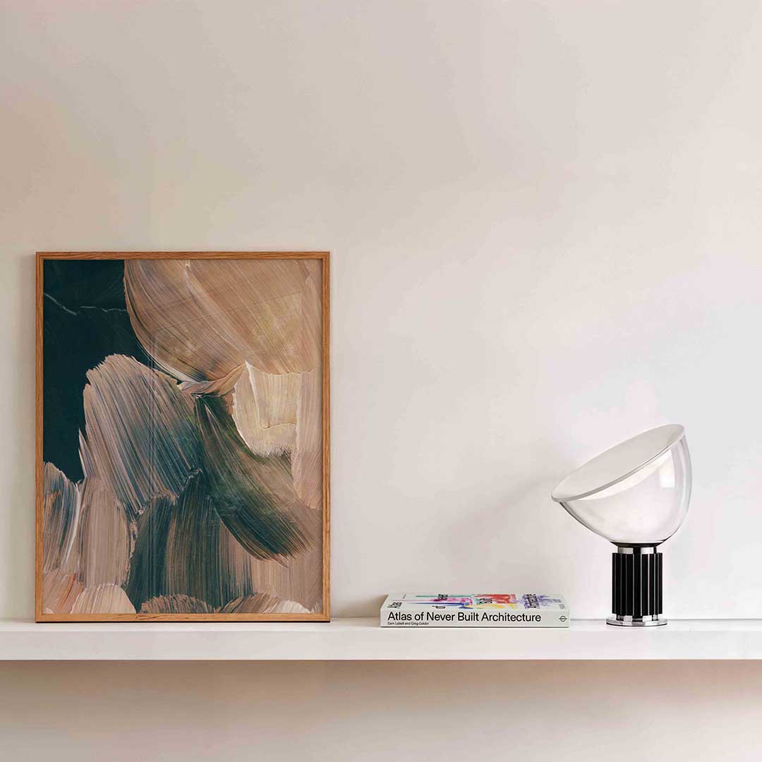 Abstracte penseelstreken Poster