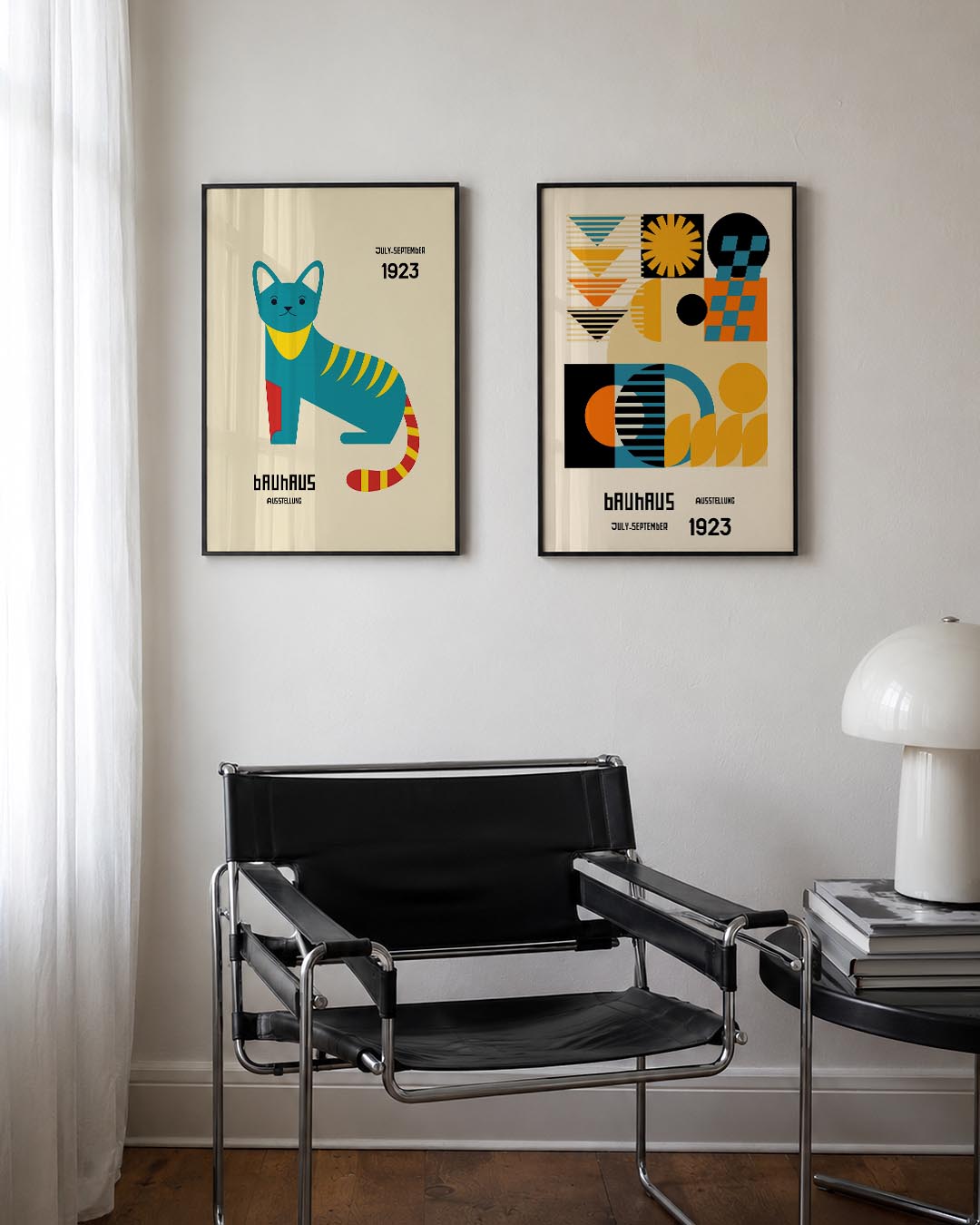 Kleurrijke katvorm Posterset