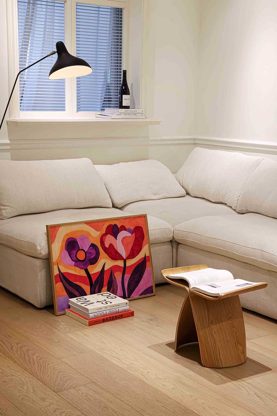 Bloemen in golvende kleuren Poster