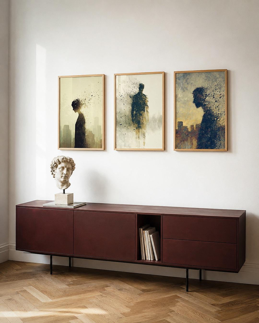 Vervagende silhouet Posterset