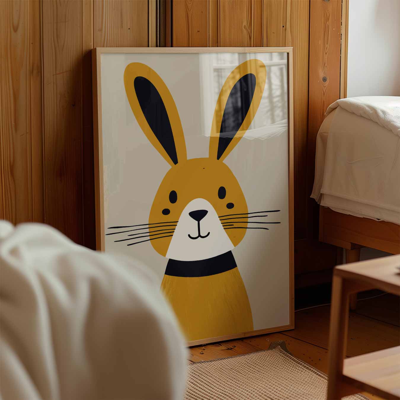 Vrolijke Konijn Kunstposter