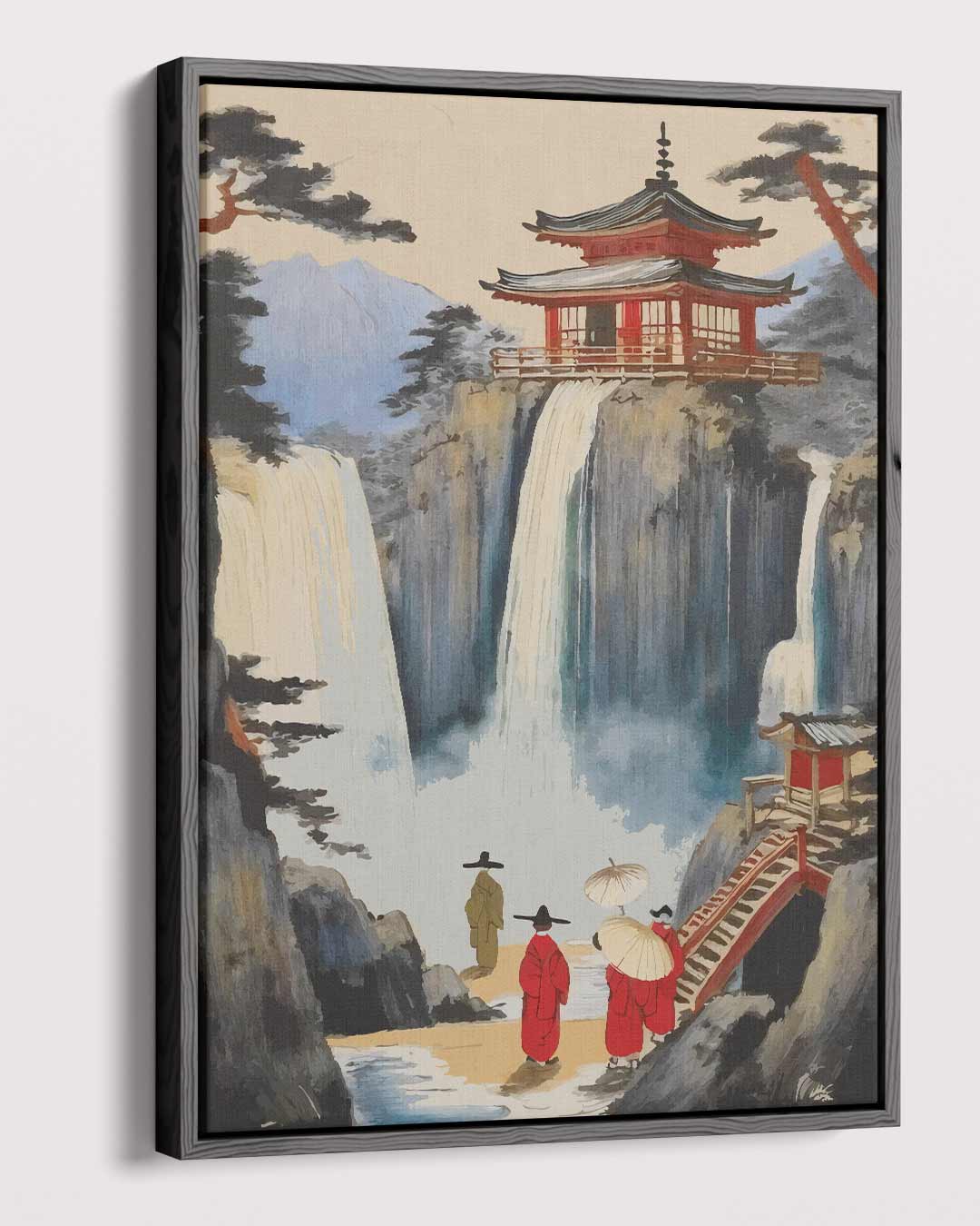 Mystieke Watervallen in Japan Kunstwerk-canvas-dibond-plexiglas-wanddecoratie-WallArtistic