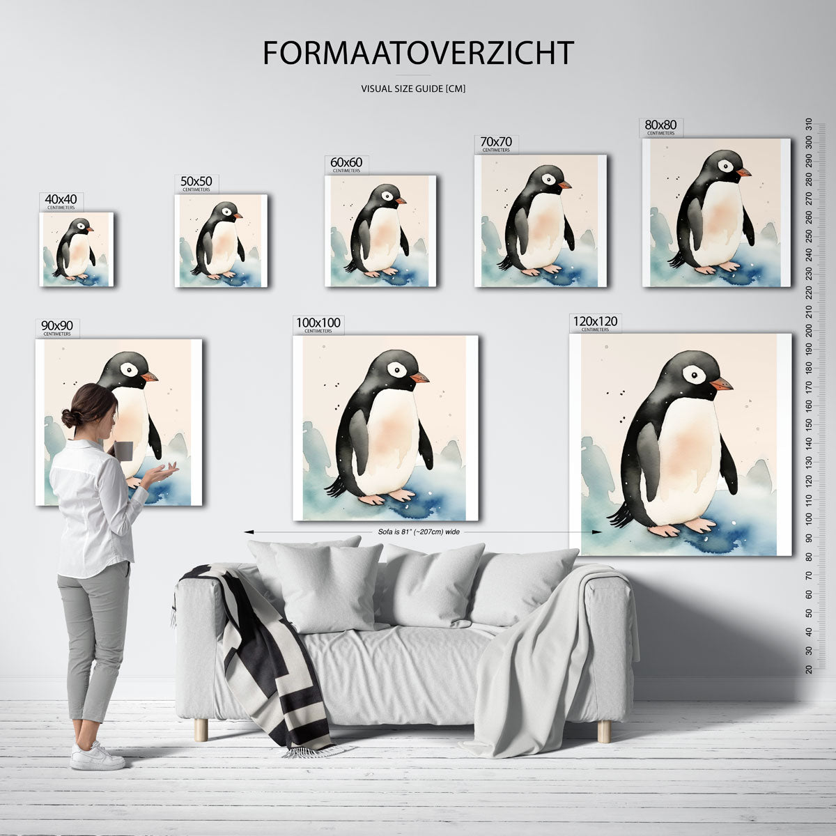 Pinguïn op ijs Poster
