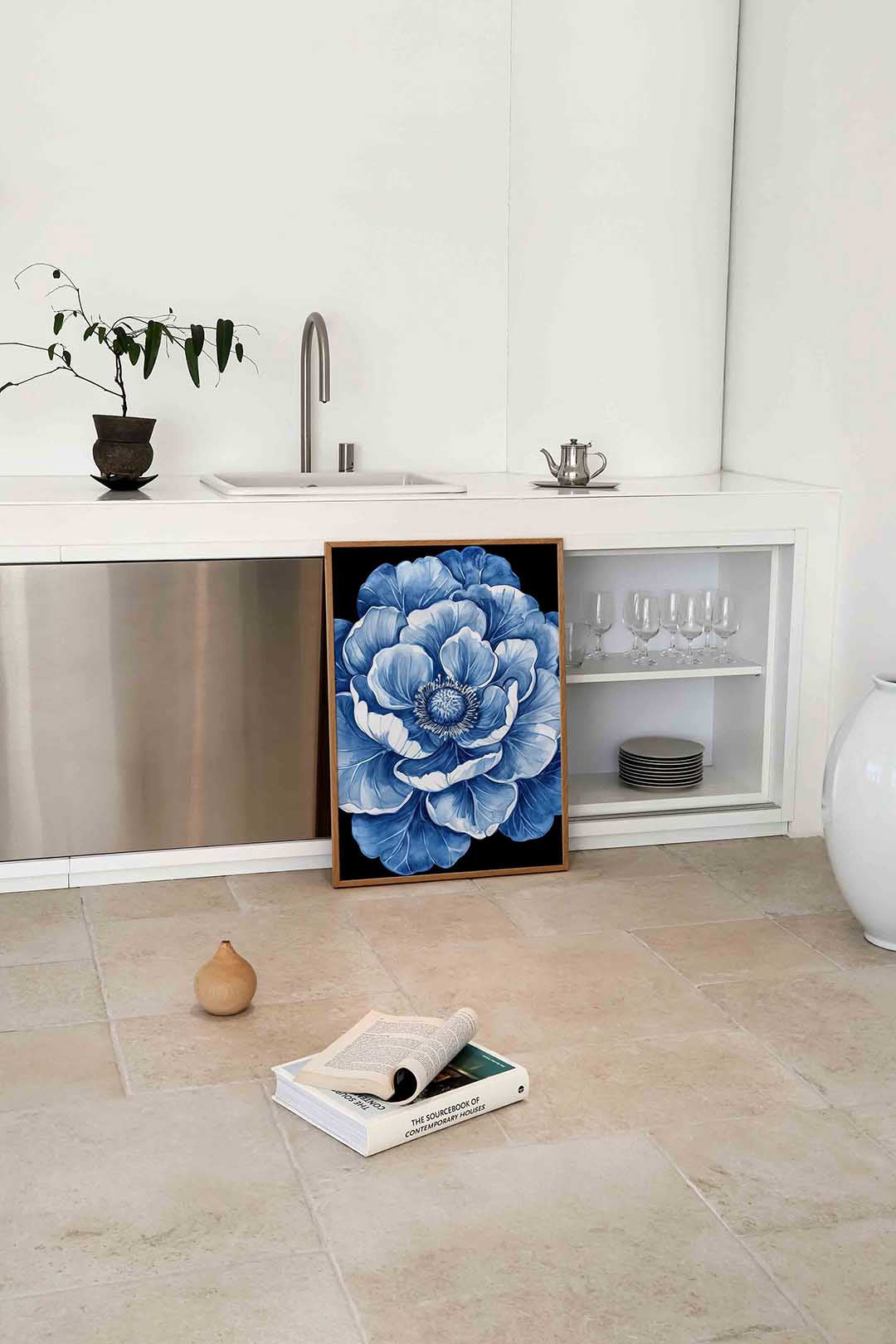 Blauwe bloem Poster