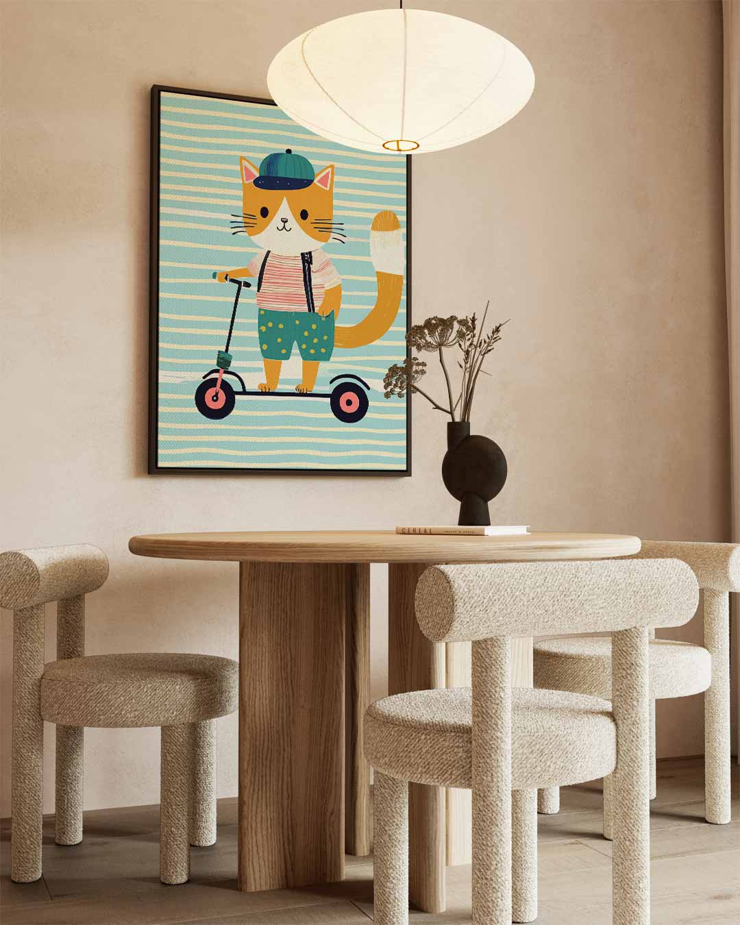 Stoere Kat op Step Kunstwerk-canvas-dibond-plexiglas-wanddecoratie-WallArtistic