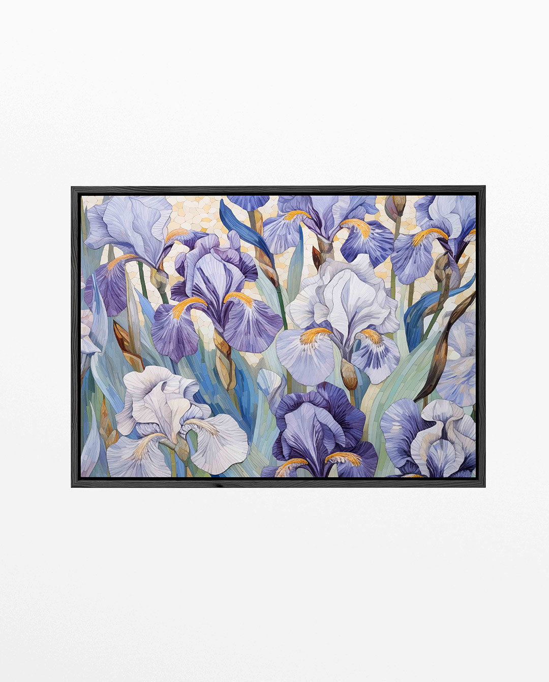 Bloemrijke irissen Kunstwerk