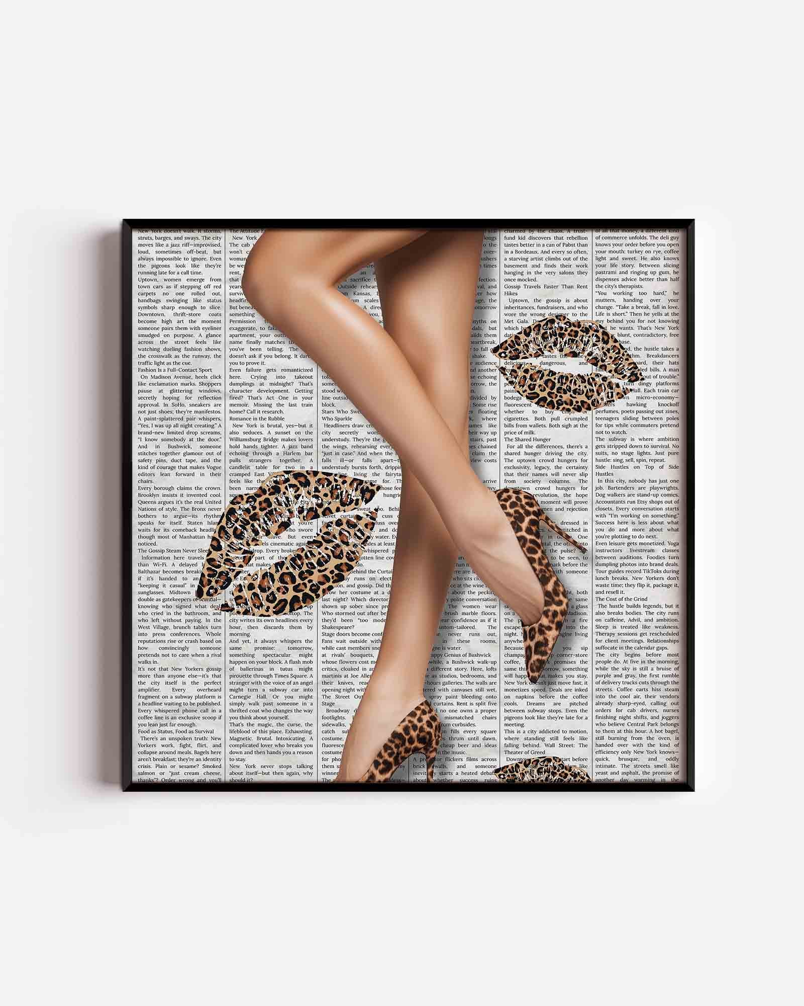Luipaardprint en benen Poster