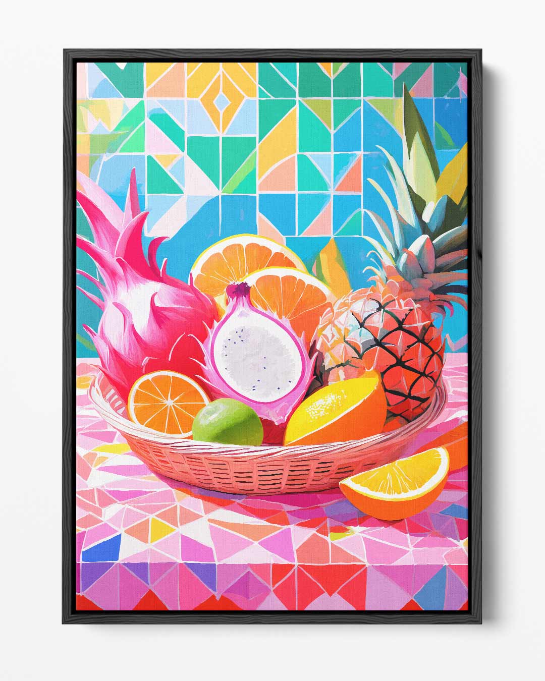 Kleurrijk Fruitfeest Kunstwerk-canvas-dibond-plexiglas-wanddecoratie-WallArtistic