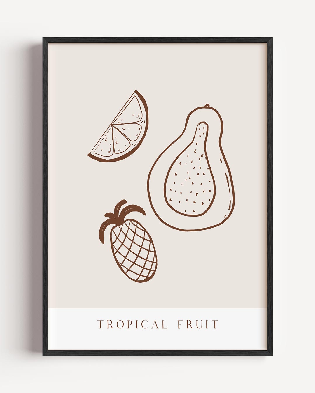Tropische Vruchten Illustratie Poster-WallArtistic