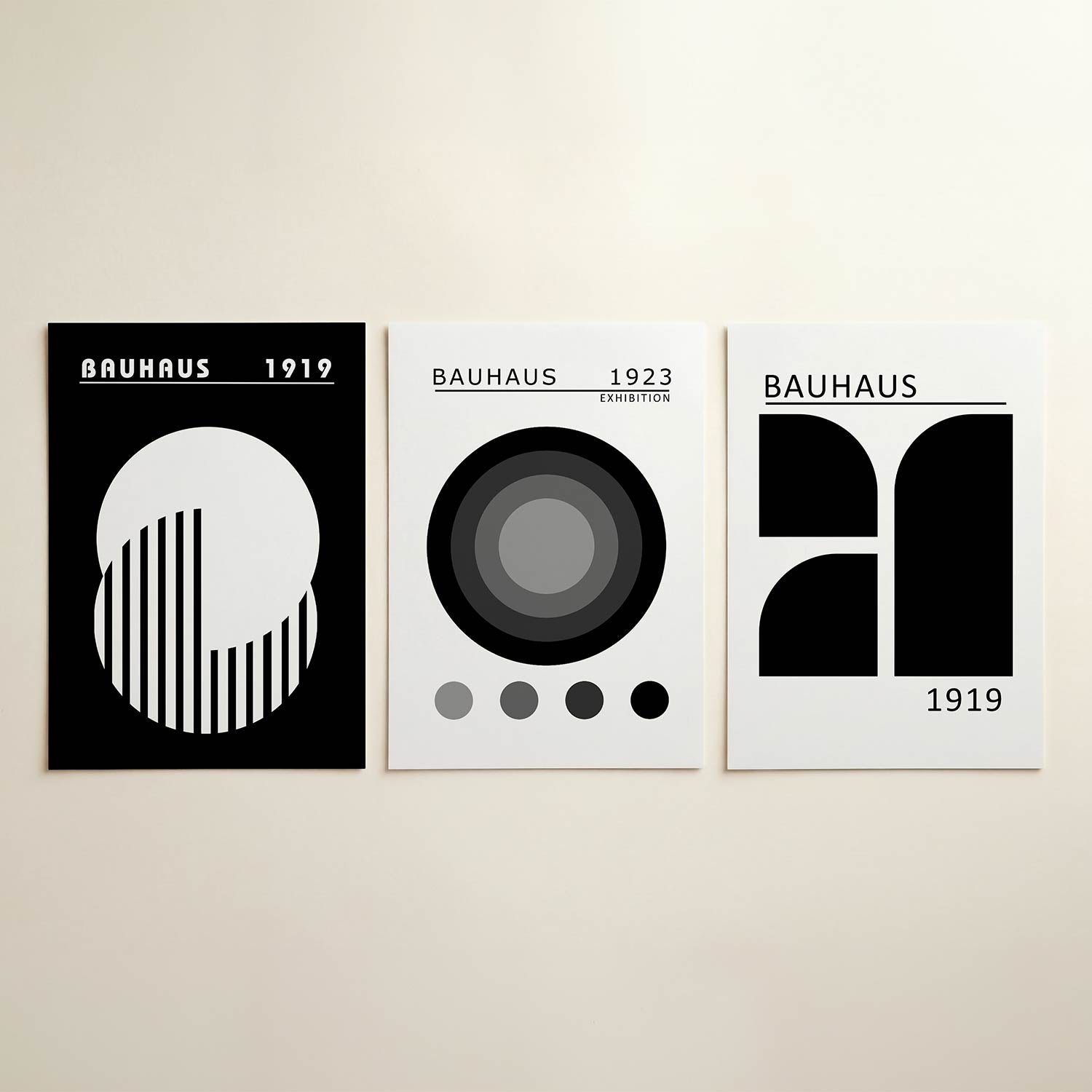 Cirkel en strepen Posterset