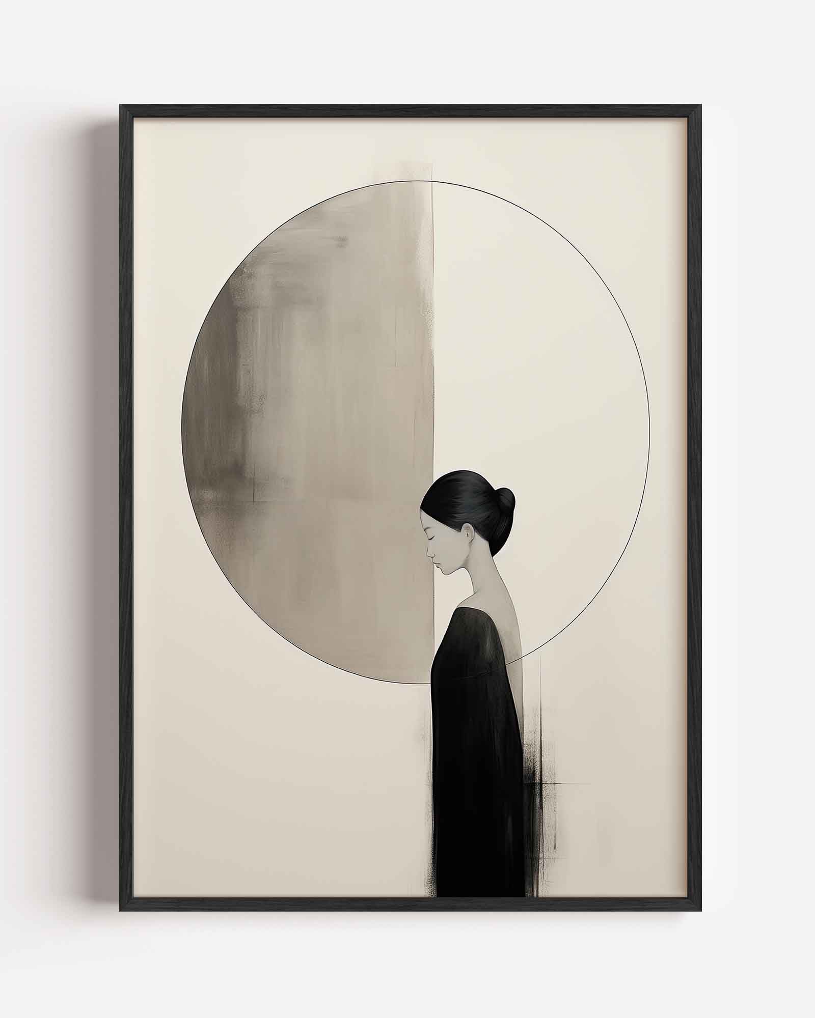Vrouw met cirkel Poster