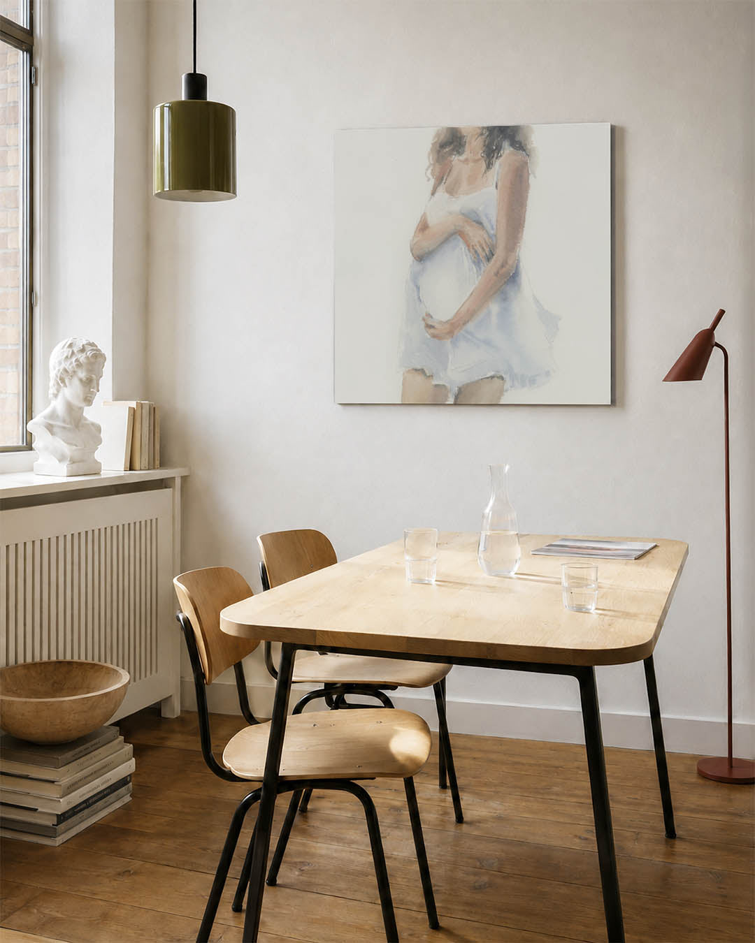 Zachte vrouwelijke silhouet Kunstwerk