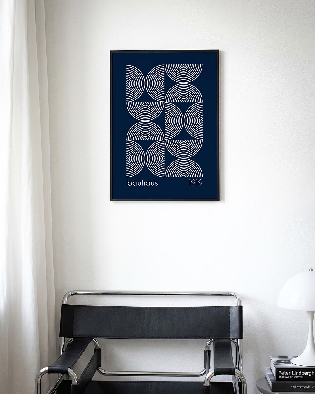 Cirkelpatroon en lijnen Poster