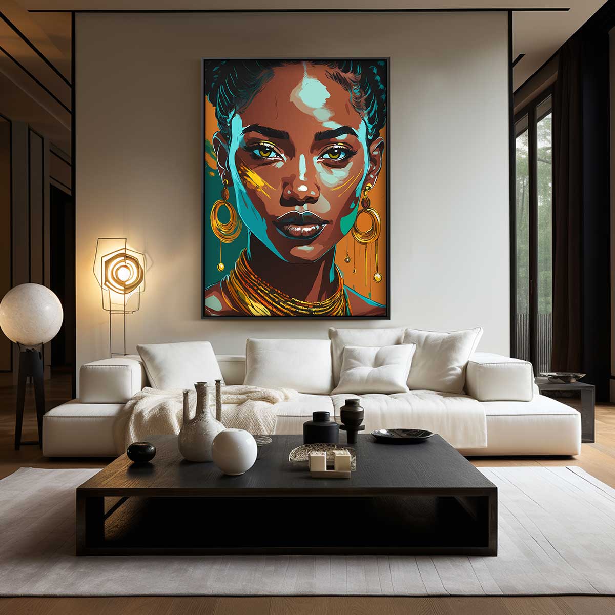 Kleurrijke Portretmagie Kunstwerk-canvas-dibond-plexiglas-wanddecoratie-WallArtistic