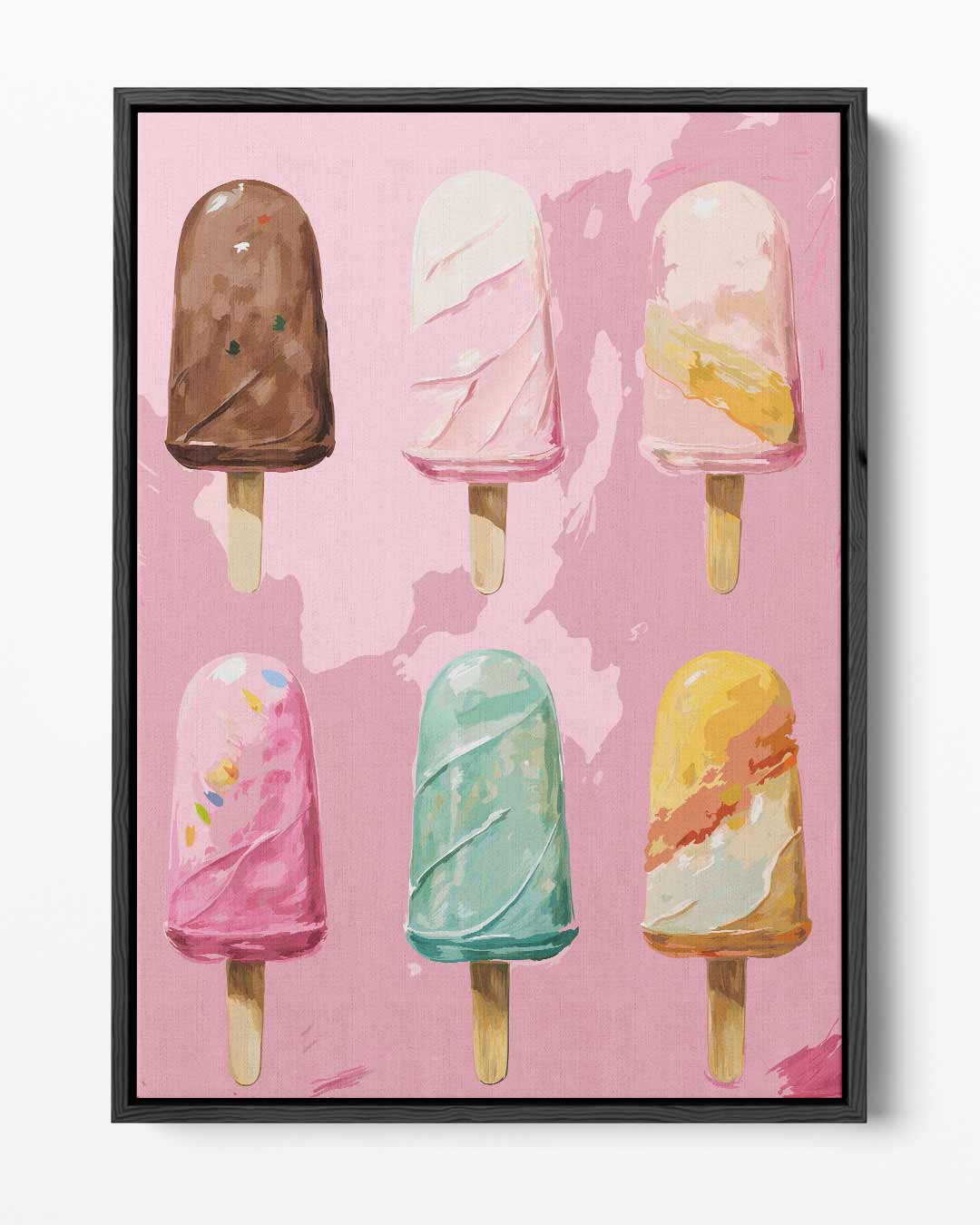 Kunstzinnige IJslolly Illustratie Kunstwerk-canvas-dibond-plexiglas-wanddecoratie-WallArtistic