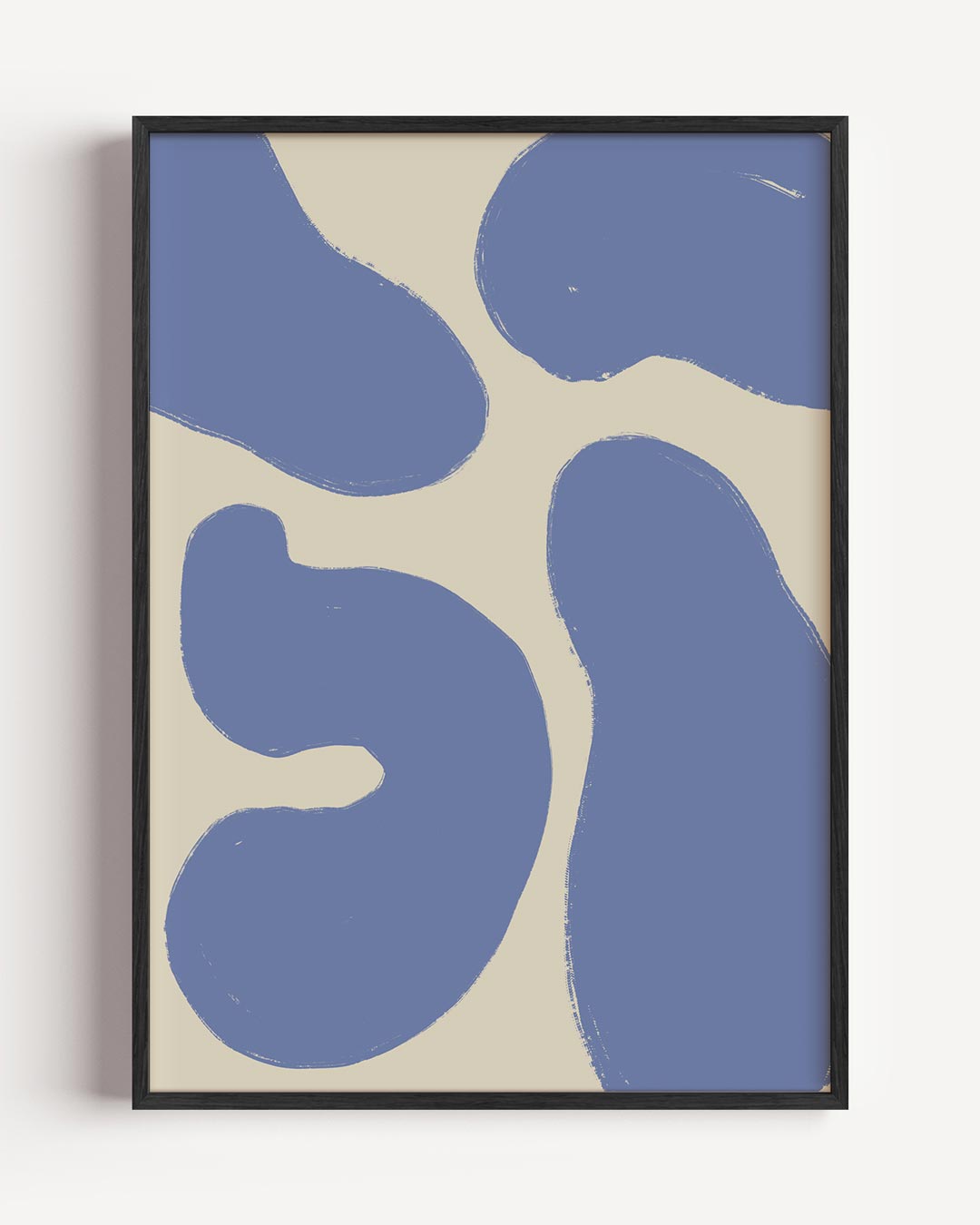 Abstracte Blauwe Vormen Poster-WallArtistic