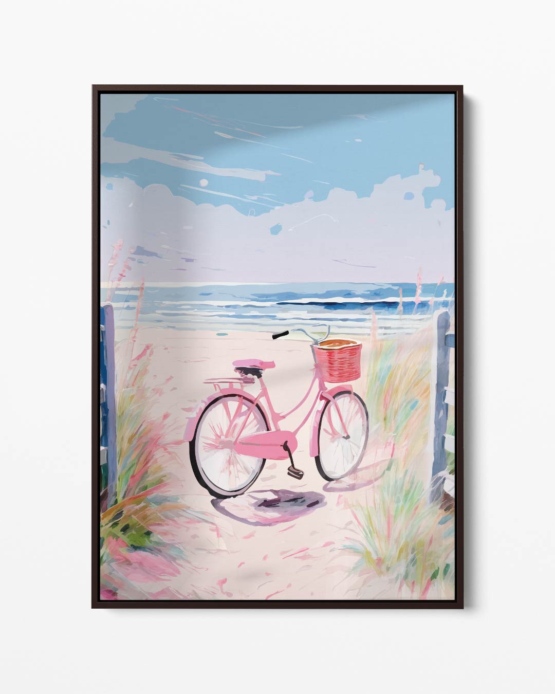Fietstocht naar het Zeezicht Kunstwerk-canvas-dibond-plexiglas-wanddecoratie-WallArtistic
