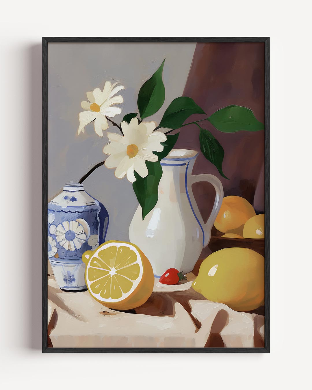 Vrolijke Bloemen en Citrus Poster-WallArtistic