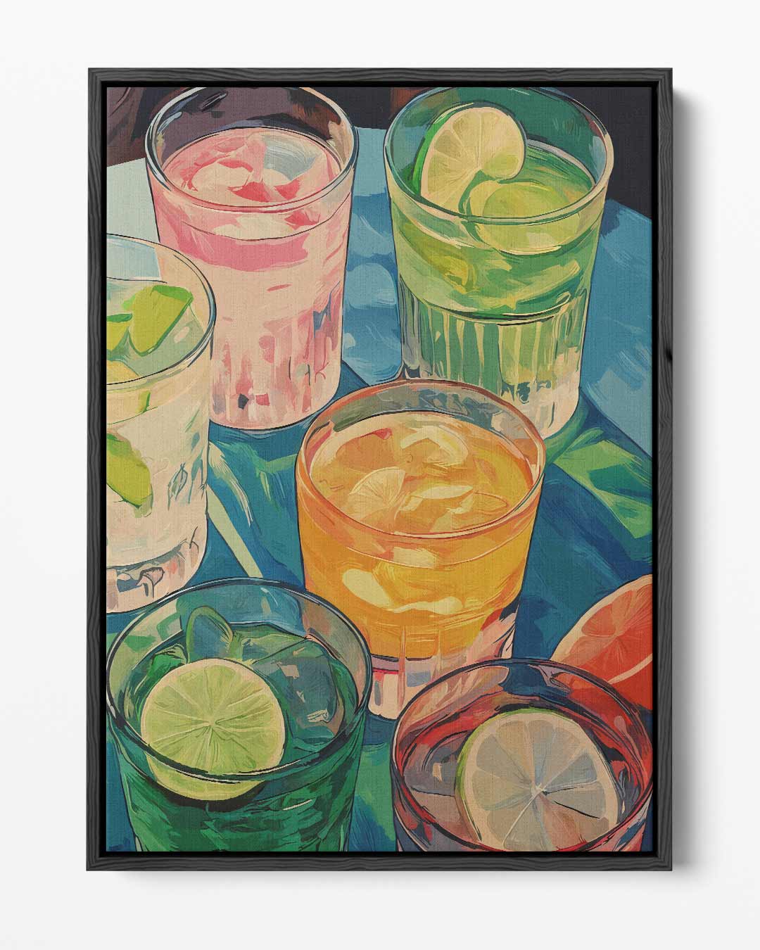 Verfrissende Zomercocktails Kunstwerk-canvas-dibond-plexiglas-wanddecoratie-WallArtistic
