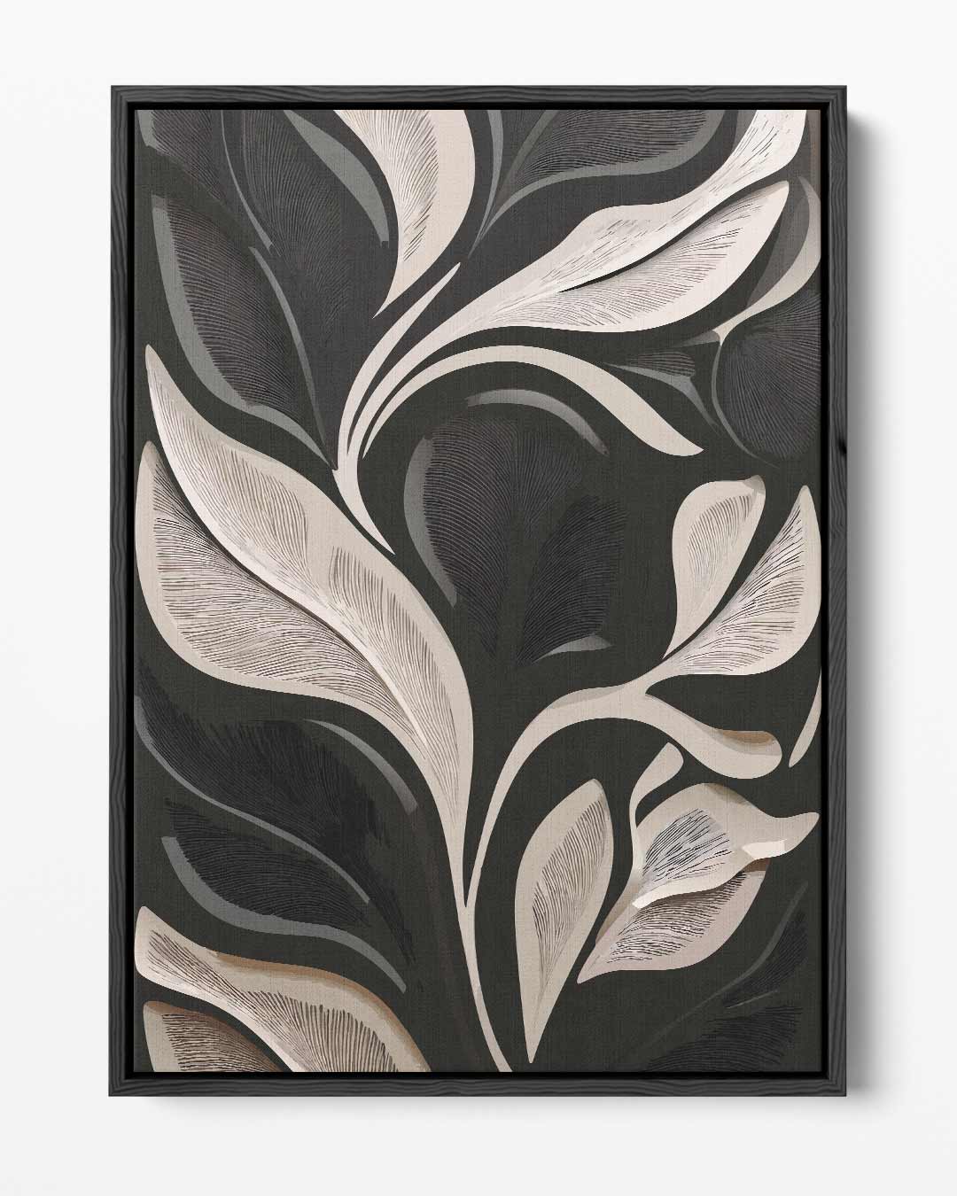 Moderne Bladpatroon Kunst Kunstwerk-canvas-dibond-plexiglas-wanddecoratie-WallArtistic