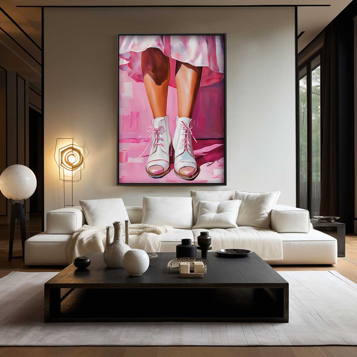 Vrolijke Stappen Kunstwerk-canvas-dibond-plexiglas-wanddecoratie-WallArtistic